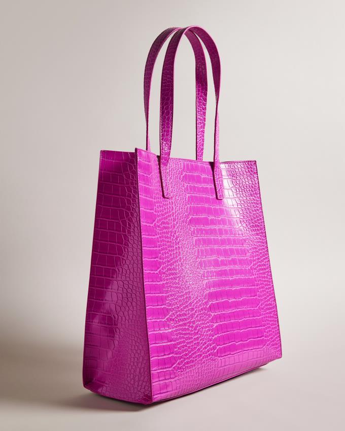 Torebka Damskie Ted Baker Croc Detail Large Icon Głęboka Różowe Polska | PL-MCVAE2741
