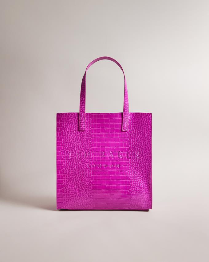 Torebka Damskie Ted Baker Croc Detail Large Icon Głęboka Różowe Polska | PL-MCVAE2741