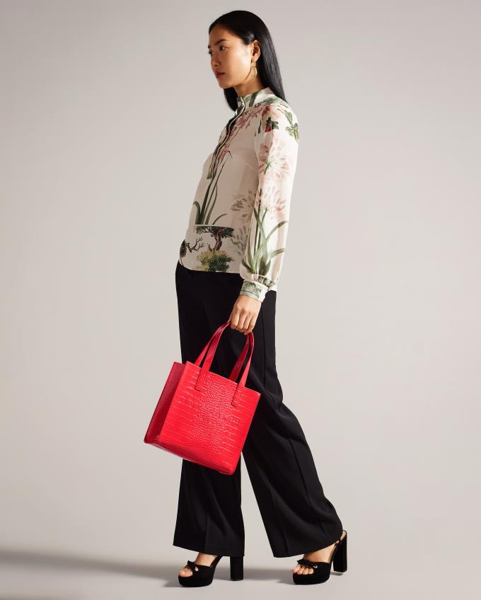 Torebka Damskie Ted Baker Croc Detail Small Icon Koralowe Polska | PL-GOVWC9075