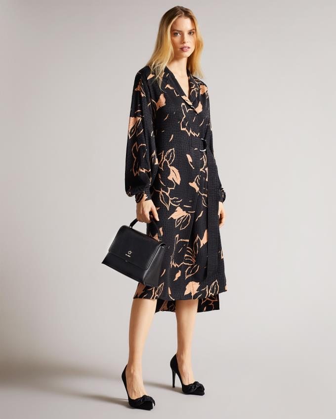 Torebka Damskie Ted Baker Flower Eyelet Top Handle Czarne Polska | PL-LFYSP0928
