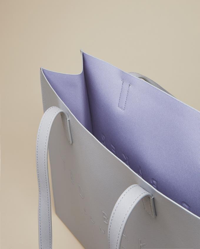 Torebka Damskie Ted Baker Medium Crosshatch Icon Głęboka Szare Polska | PL-YJINC1437