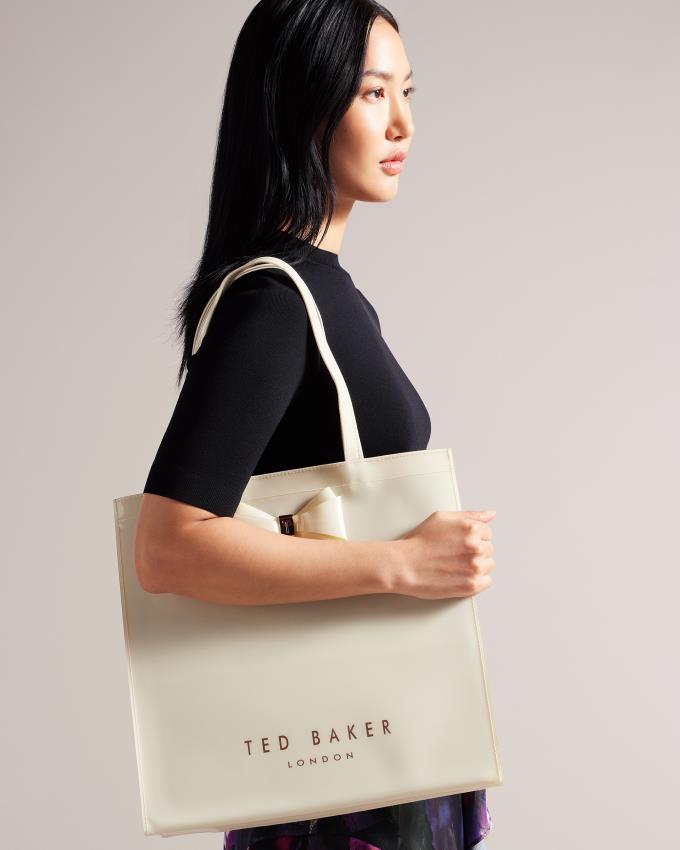 Torebka Damskie Ted Baker Plain Bow Large Icon Białe Polska | PL-ETLRJ2854
