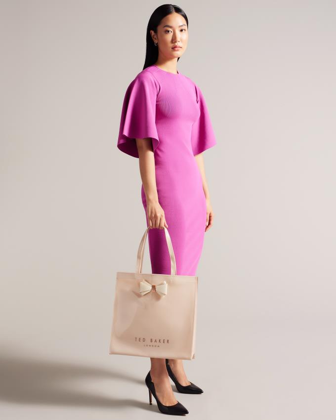 Torebka Damskie Ted Baker Plain Bow Large Icon Głęboka Różowe Polska | PL-JCHUY0134