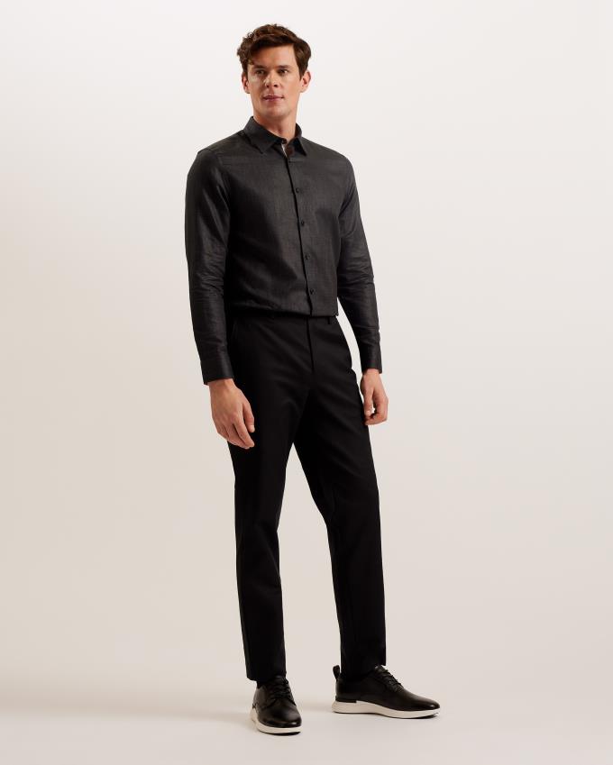 Trampki Męskie Ted Baker Leather Lace Up Hybrid Czarne Polska | PL-HXDMT0496