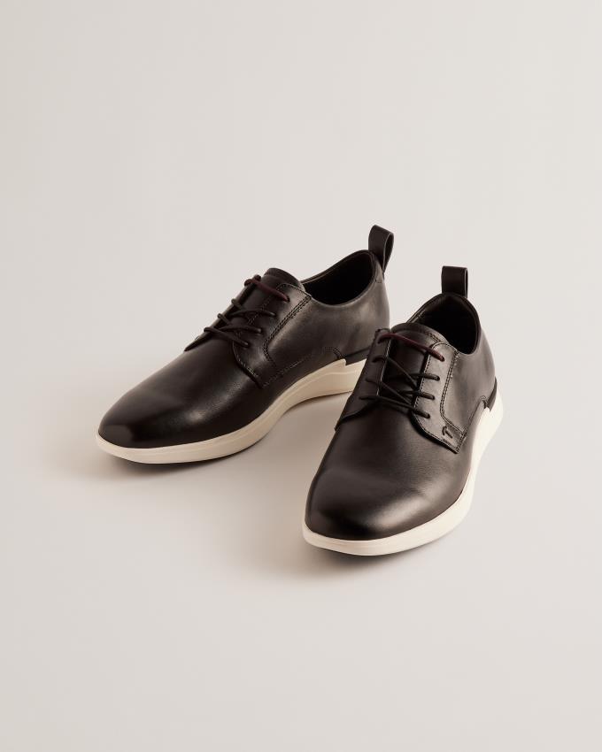 Trampki Męskie Ted Baker Leather Lace Up Hybrid Czarne Polska | PL-HXDMT0496