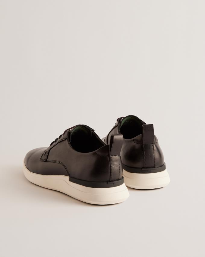 Trampki Męskie Ted Baker Leather Lace Up Hybrid Czarne Polska | PL-HXDMT0496